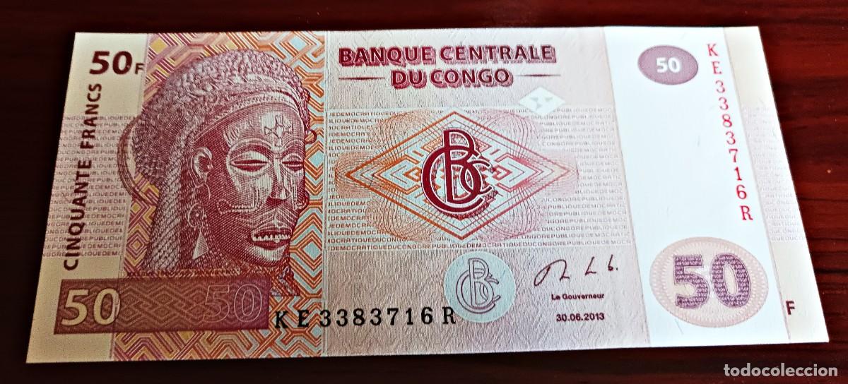 Billetes extranjeros: Billete CONGO 50 Francos 2013 SC - Foto 1