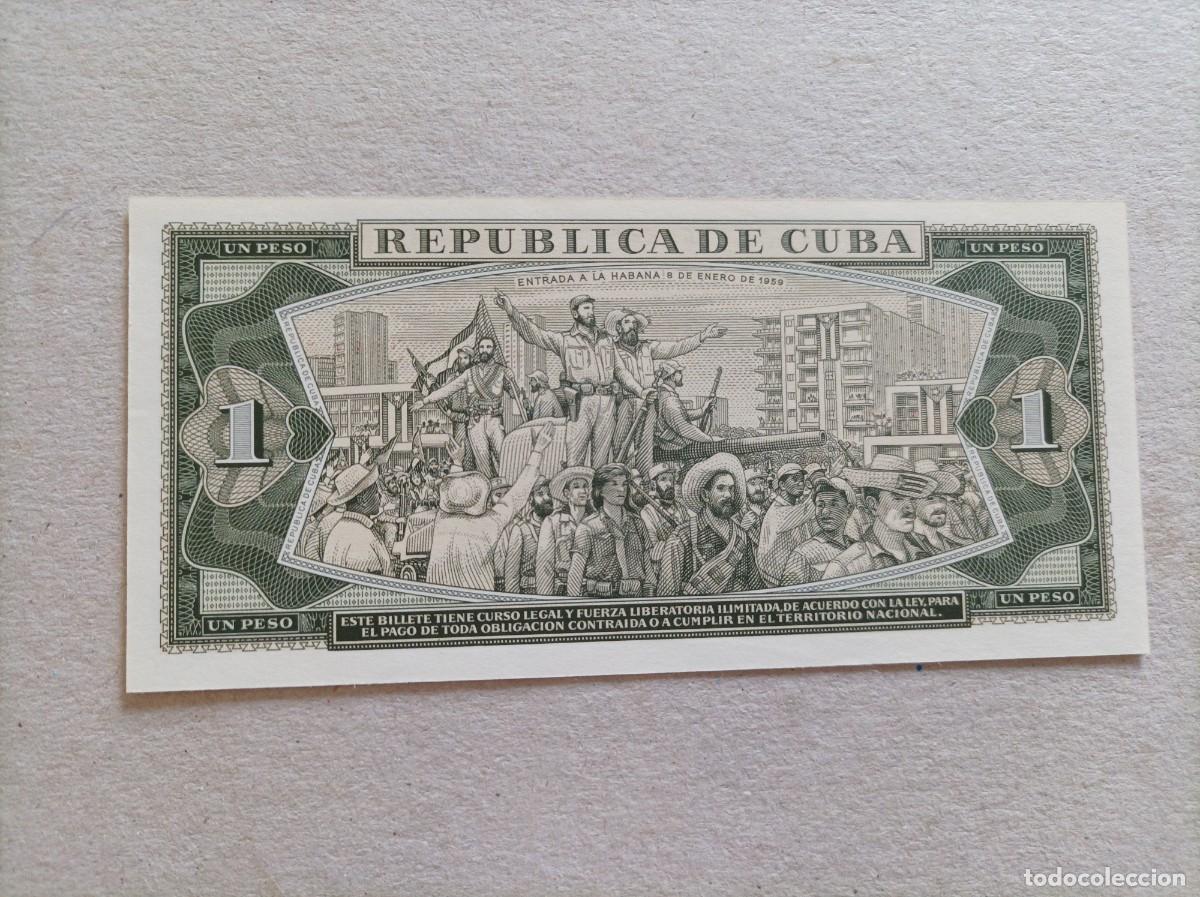 Billetes extranjeros: Billete de Cuba de 1 Peso a&ntilde;o 1981, UNC - Foto 2