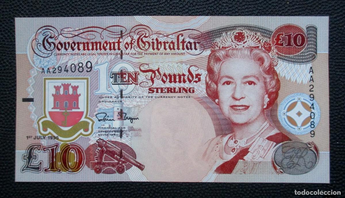 Billetes extranjeros: GIBRALTAR - 10 POUNDS 1995 - SIN CIRCULAR - - Foto 1