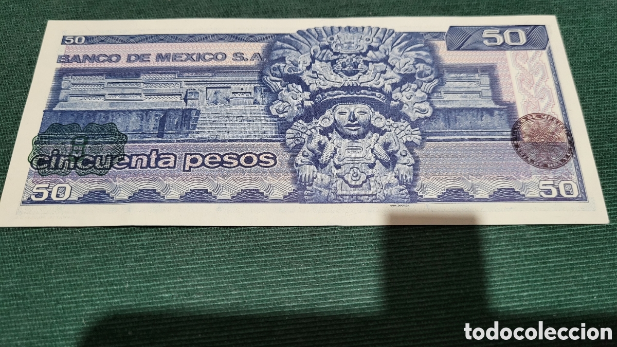 Billetes extranjeros: Billete 50 pesos M&eacute;xico - Foto 1