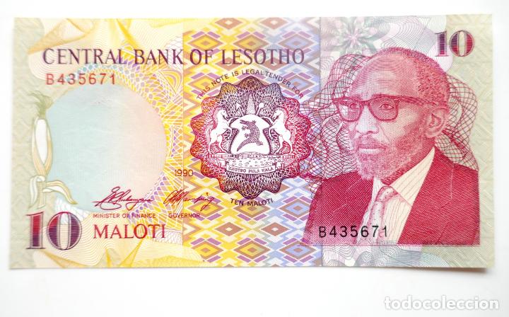 Billetes extranjeros: LESOTHO. BILLETE DE 10 MALOTI. A&Ntilde;O 1990. PICK 11a