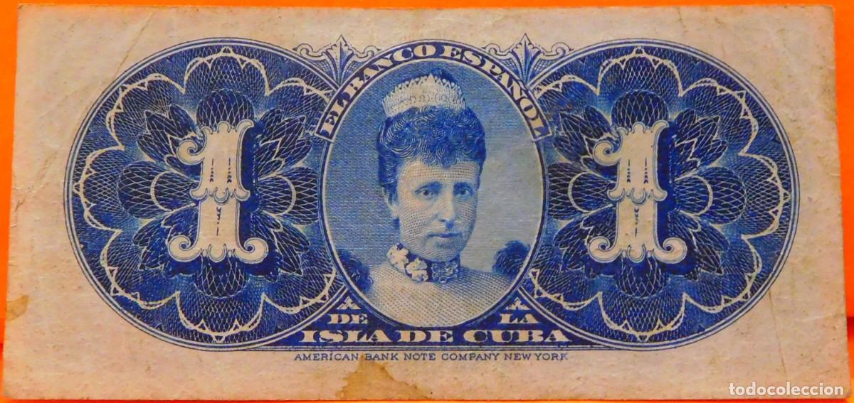 Billetes extranjeros: CUBA, 1 PESO, 1896. - Foto 2