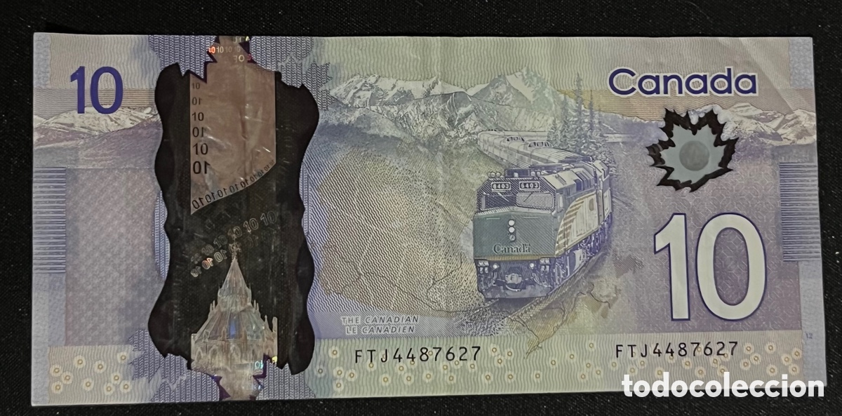 Billetes extranjeros: BILLETE 10 DOLLARS, CANADA - 2013 - MBC - Foto 2