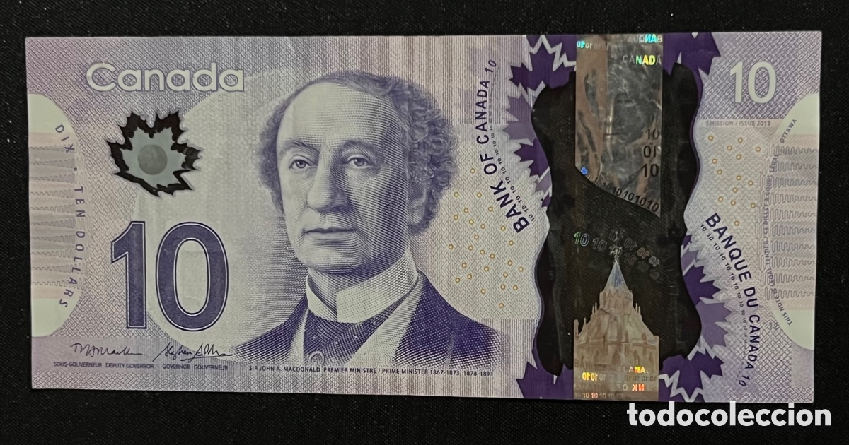 Billetes extranjeros: BILLETE 10 DOLLARS, CANADA - 2013 - MBC - Foto 1