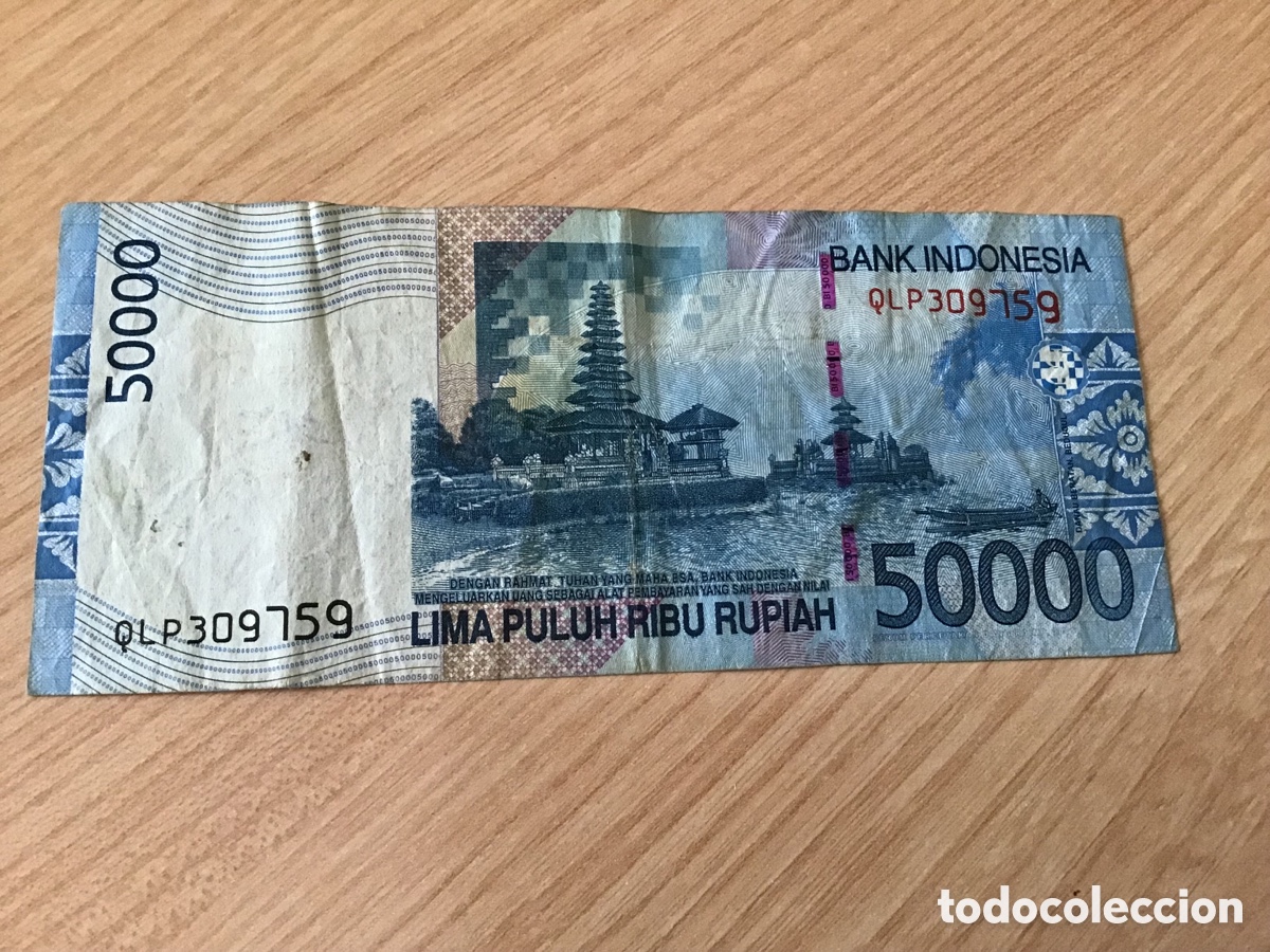 Billetes extranjeros: Billete de 50000 rupias de indonesia - Foto 2