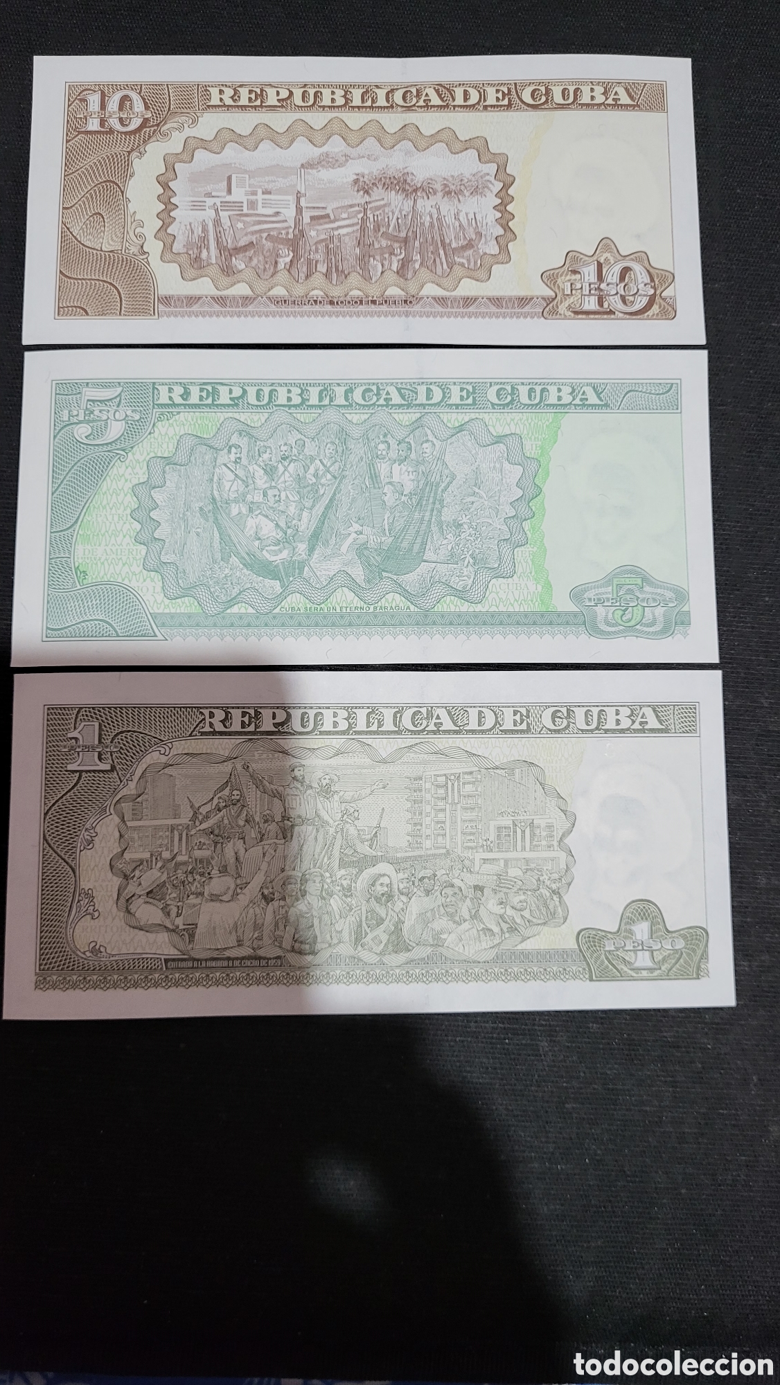 Billetes extranjeros: Billetes pesos Cuba s/c. - Foto 2