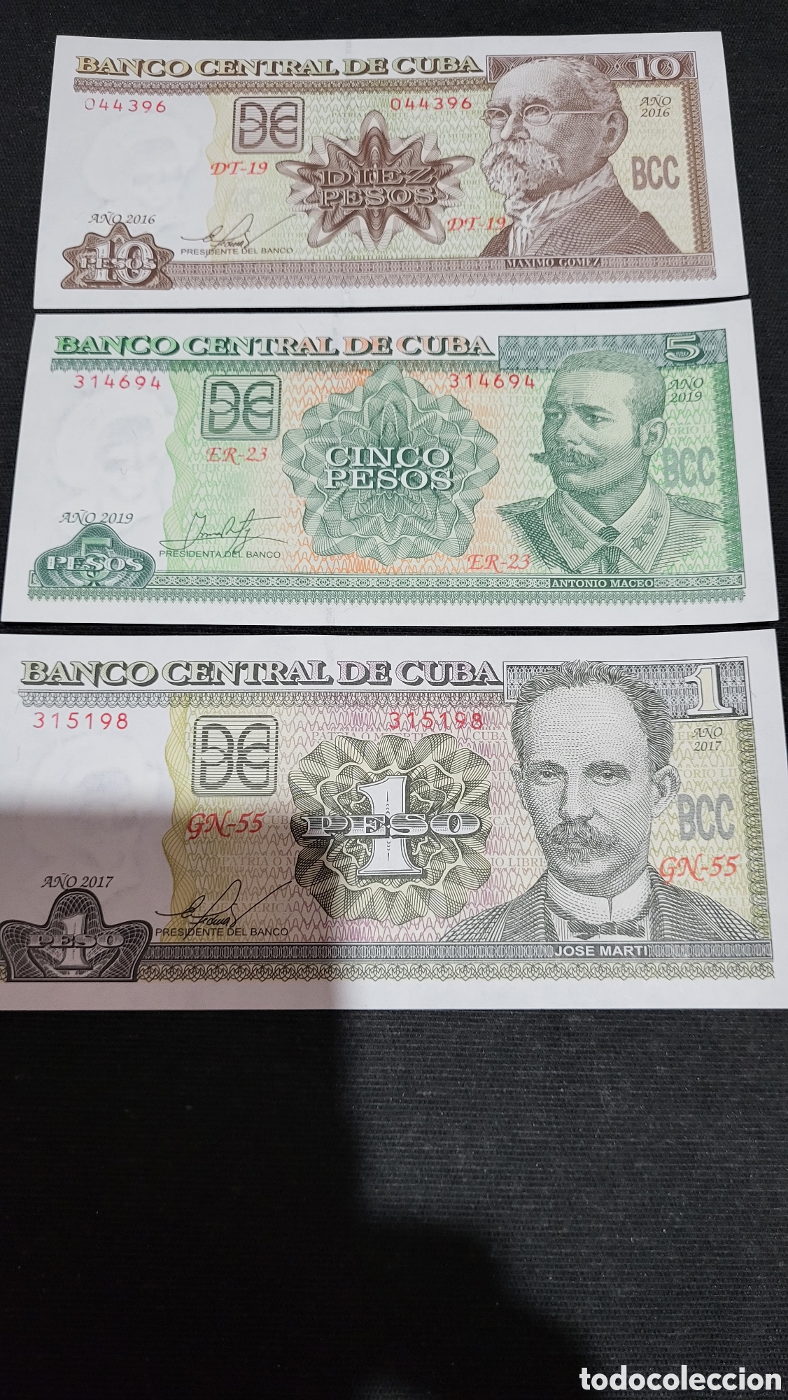Billetes extranjeros: Billetes pesos Cuba s/c. - Foto 1