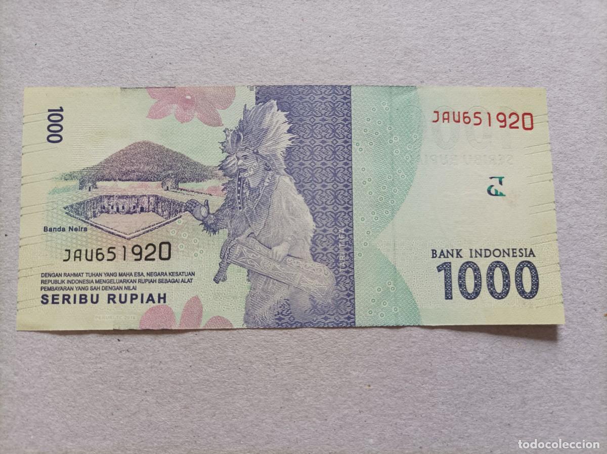 Billetes extranjeros: Billete de Indonesia de 1000 Rupiah, a&ntilde;o 2016, UNC - Foto 1