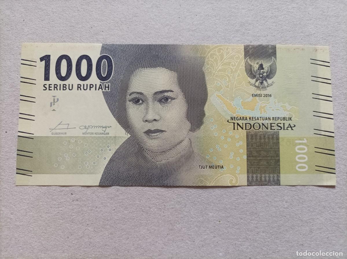 Billetes extranjeros: Billete de Indonesia de 1000 Rupiah, a&ntilde;o 2016, UNC - Foto 2