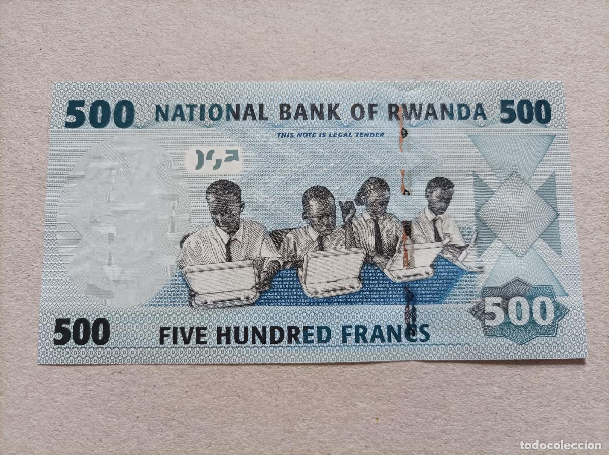 Billetes extranjeros: Billete de Rwanda de 500 francos, a&ntilde;o 2013, UNC - Foto 2