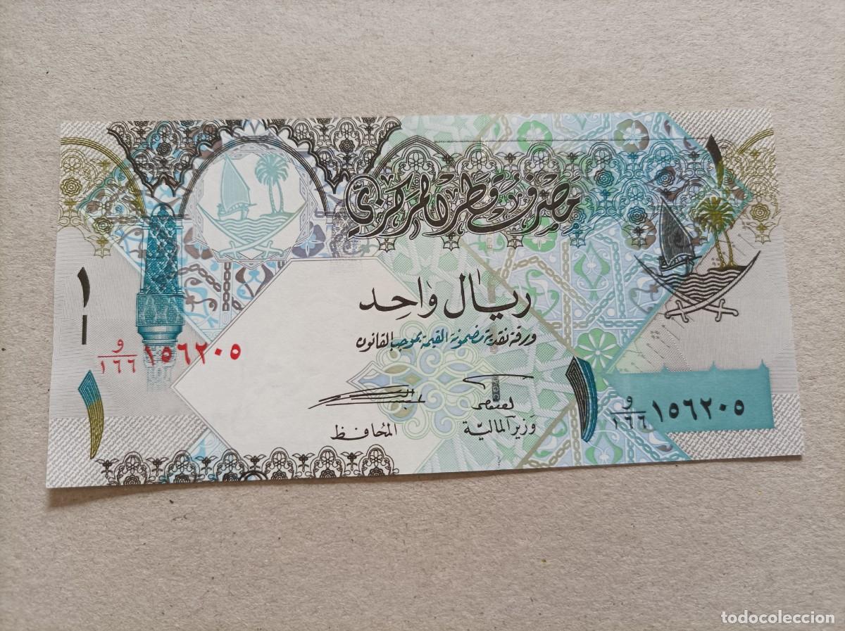 Billetes extranjeros: Billete de Qatar de 1 riyal, a&ntilde;o 2008, UNC - Foto 2