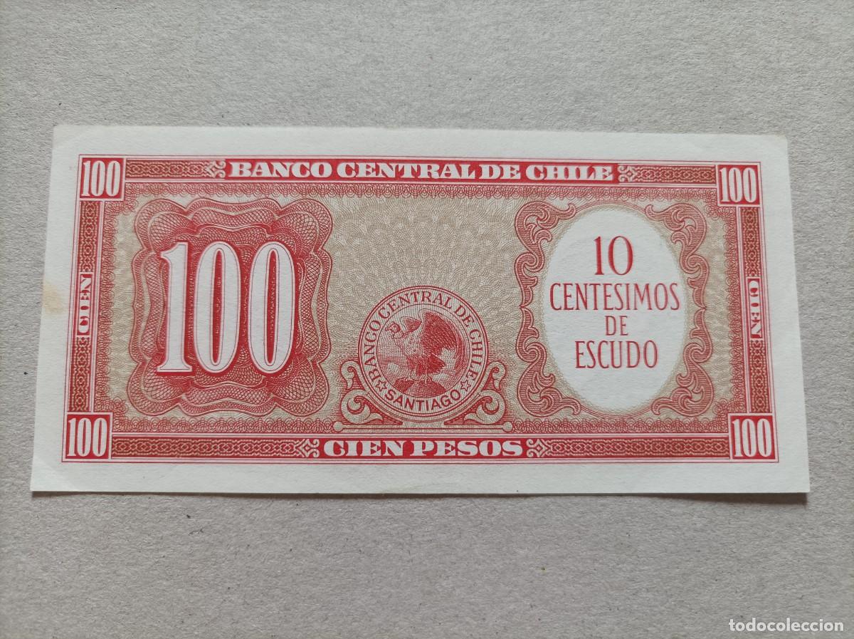 Billetes extranjeros: Billete de Chile de 100 pesos, aUNC - Foto 2