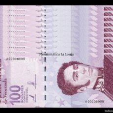 Billetes extranjeros: VENEZUELA TACO 100 BILLETES 100 BOLÍVARES DIGITAL (10 MIL MILLONES SOBERANOS) 2021 PICK 119 SC UNC