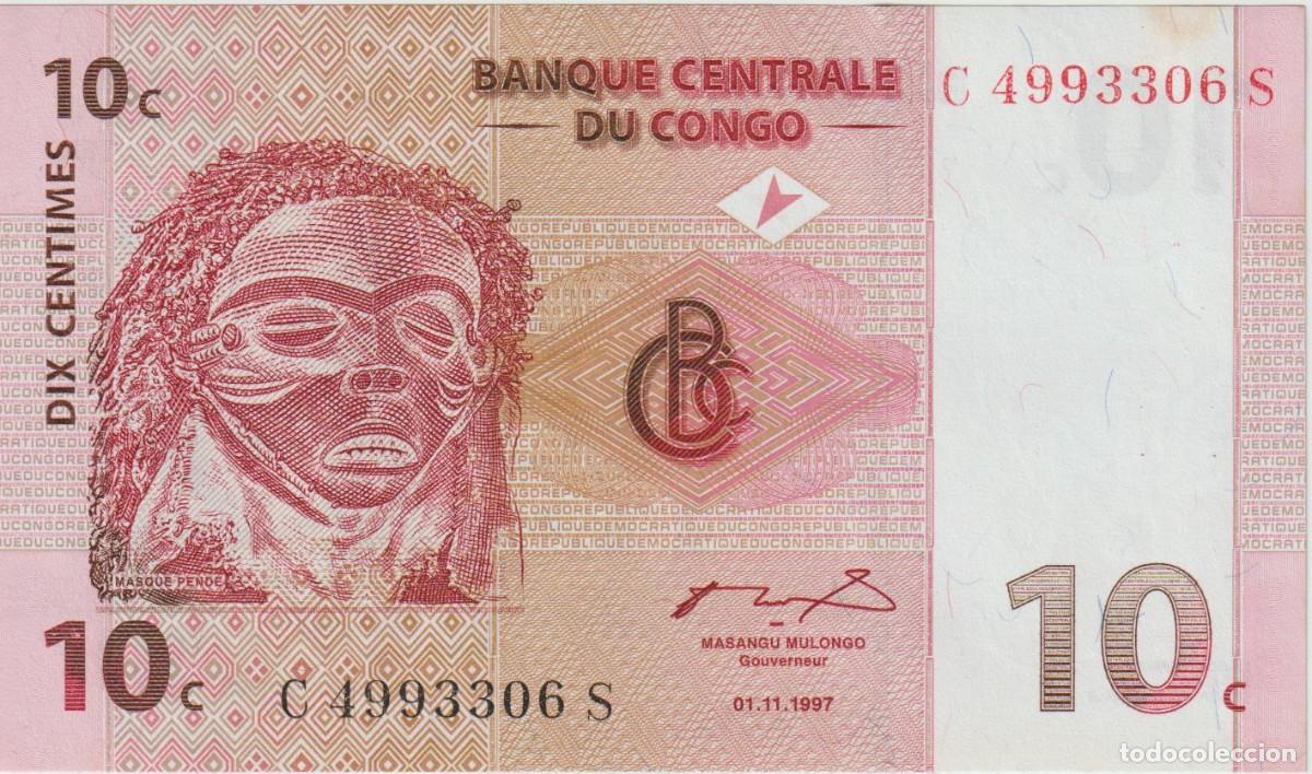 Billetes extranjeros: BILLETES - CONGO - 10 CENTIMOS 1997 - PICK-82 (SC-) - Foto 1