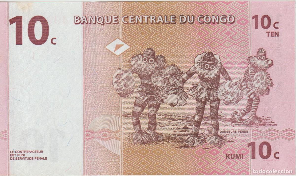 Billetes extranjeros: BILLETES - CONGO - 10 CENTIMOS 1997 - PICK-82 (SC-) - Foto 2