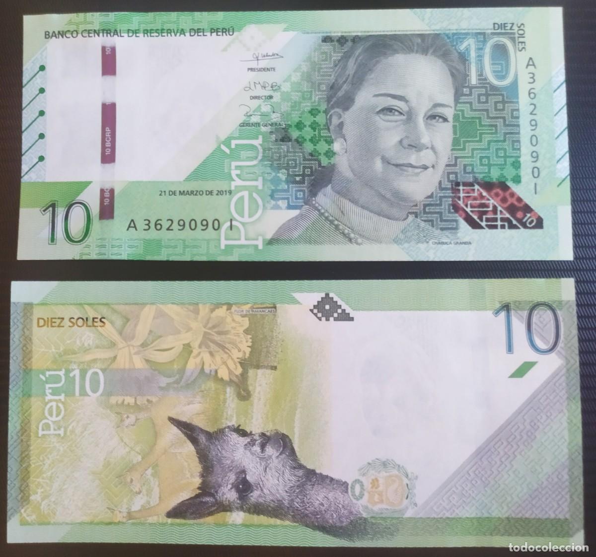 Billetes extranjeros: PER&Uacute; : 10 SOLES 2019.SC.UNC. PK.196 a - Foto 1