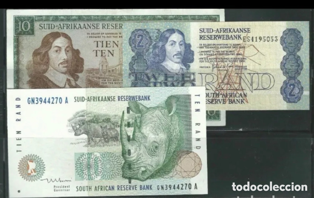 Billetes extranjeros: 3 Bankonotes SOUTH AFRICA RAND POUNDS MUY RARE Scarce Il