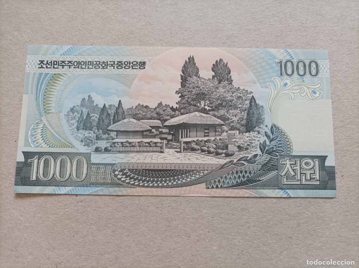 Billetes extranjeros: Billete de Corea del norte de 1000 won, a&ntilde;o 2006, UNC - Foto 1