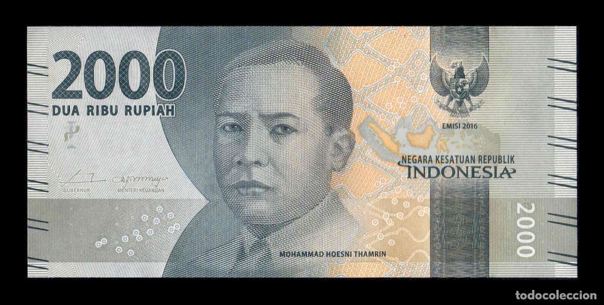 Billetes extranjeros: Indonesia 2000 Rupiah 2016 Pick 155a Sc Unc - Foto 1