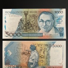 Billetes extranjeros: BILLETE DE BRASIL 5000 CRUZADOS - 5 CRUZADOS NUEVOS DEL 1989 S/C