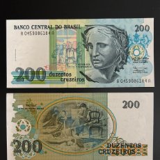 Billetes extranjeros: BILLETE DE BRASIL 200 CRUZEIROS DEL 1992 S/C
