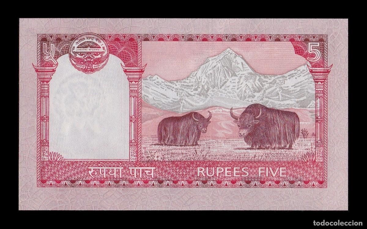 Billetes extranjeros: Nepal 5 Rupias 2010 Pick 60b Sc Unc - Foto 2