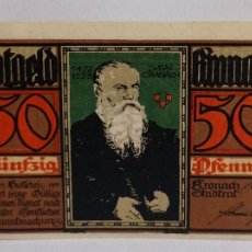 Billetes extranjeros: ALEMANIA - 50 PENIQUES 1921 - WEIMAR REPUBLIC (1918-1933 ) - N 226155 .