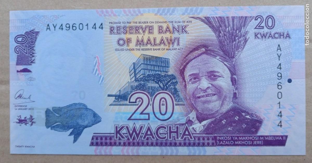 Billetes extranjeros: MALAWI - 20 KWACHA 2015 SC - Foto 1