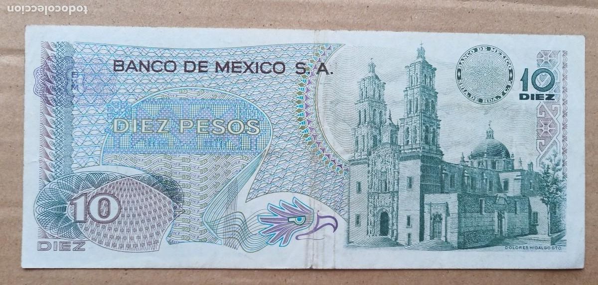 Billetes extranjeros: MEXICO - 10 PESOS 1973 1CF MBC- - Foto 2