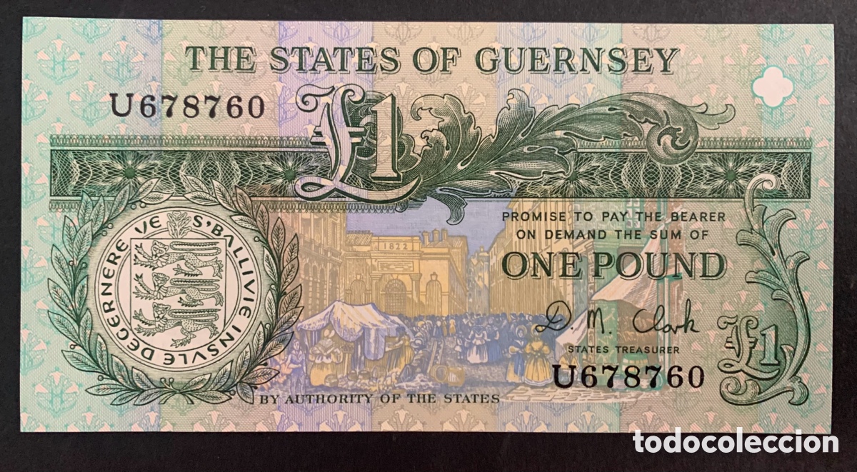 Billetes extranjeros: CMC GUERNSEY 1 LIBRA 1991 PICK 52-C SC - Foto 1