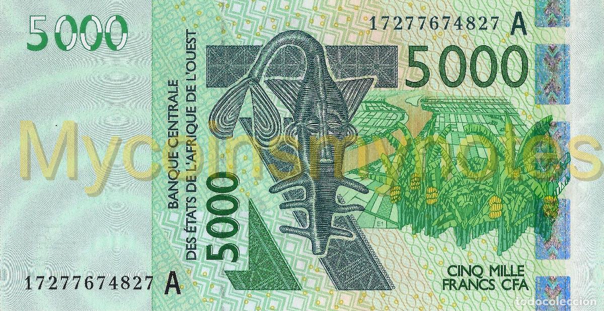 Billetes extranjeros: WEST AFRICAN STATES, SENEGAL, 5000F, 2017, Code K, P717Kq, UNC - Foto 2