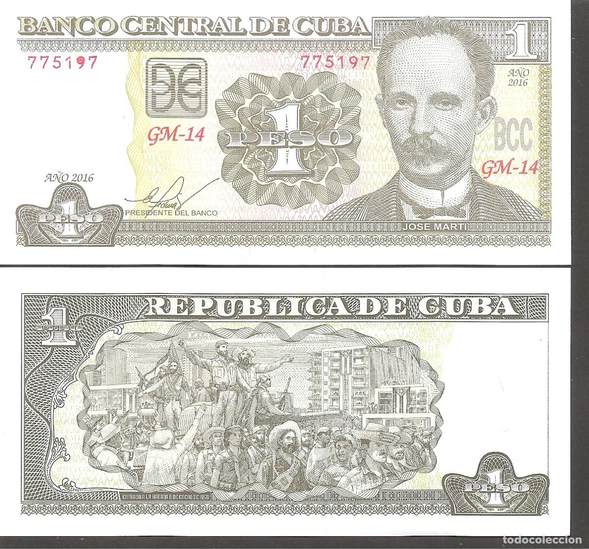 Billetes extranjeros: CUBA 1 PESO 2016 SC/UNC - Foto 1