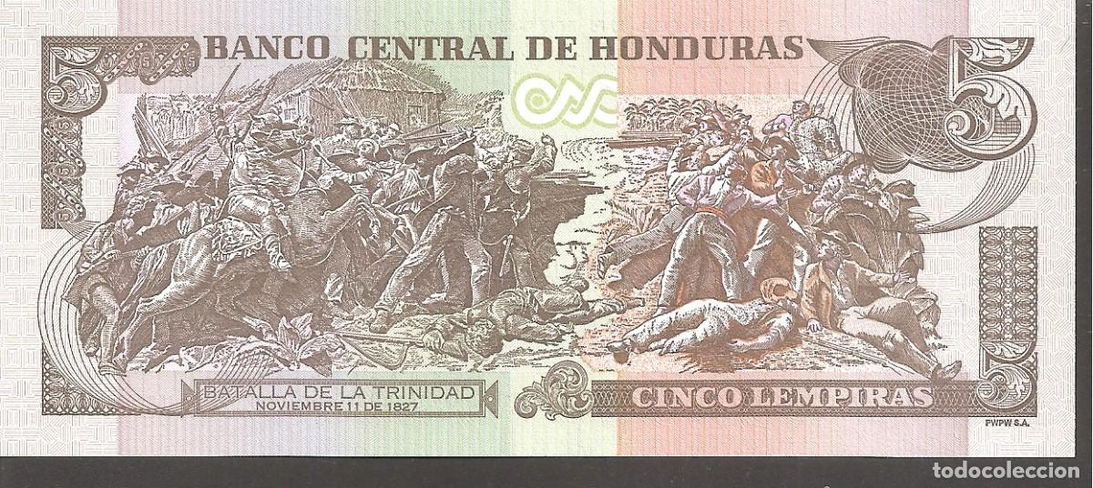 Billetes extranjeros: HONDURAS 5 LEMPIRAS 2016 SC / UNC - Foto 2