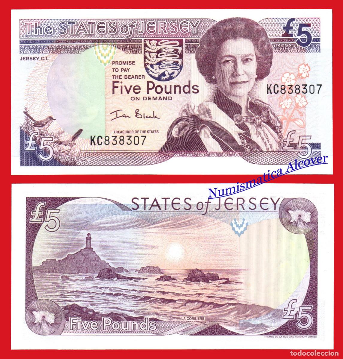 Billetes extranjeros: JERSEY 5 Pounds libras 2000 Pick 27 SC - Foto 1