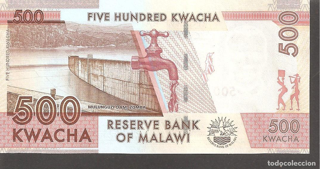 Billetes extranjeros: MALAWI 500 KWACHA 2014 SC / UNC - Foto 2