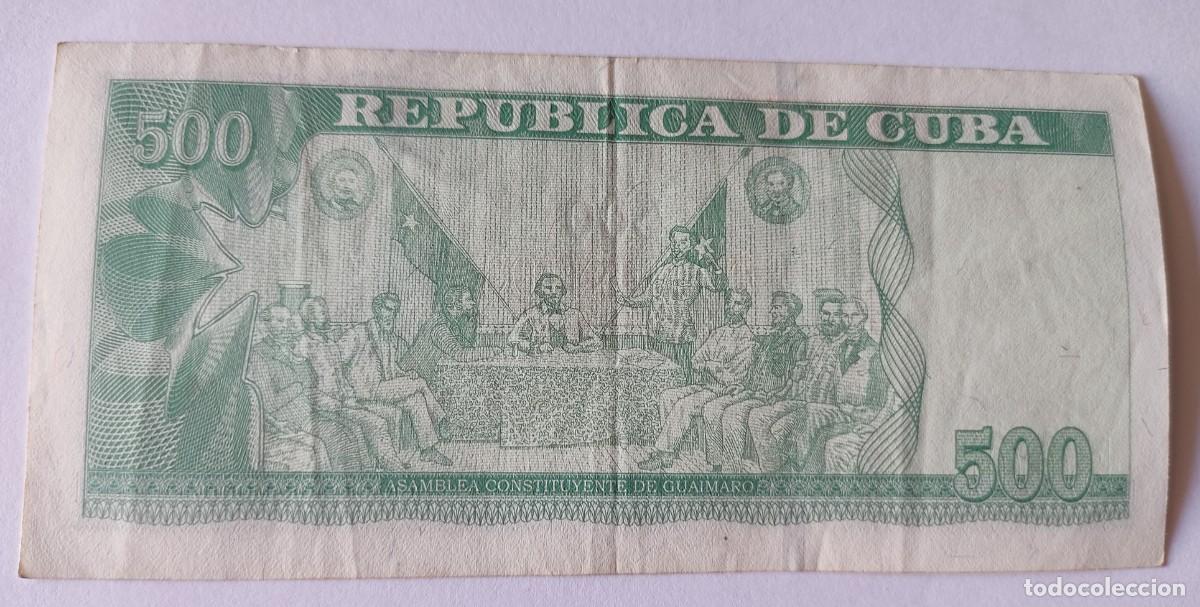 Billetes extranjeros: Cuba-500 pesos-2018. - Foto 2
