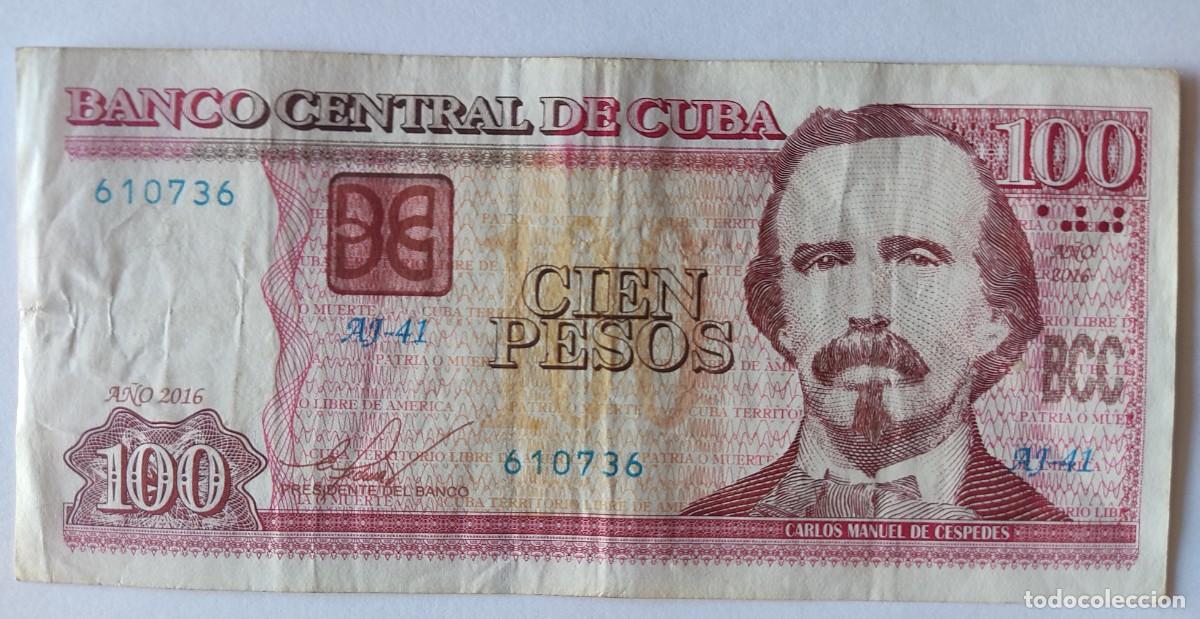 Billetes extranjeros: Cuba-100 pesos-2016. - Foto 1