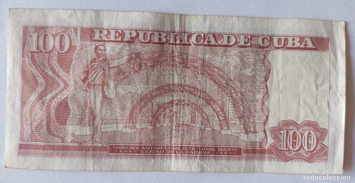 Billetes extranjeros: Cuba-100 pesos-2016. - Foto 2