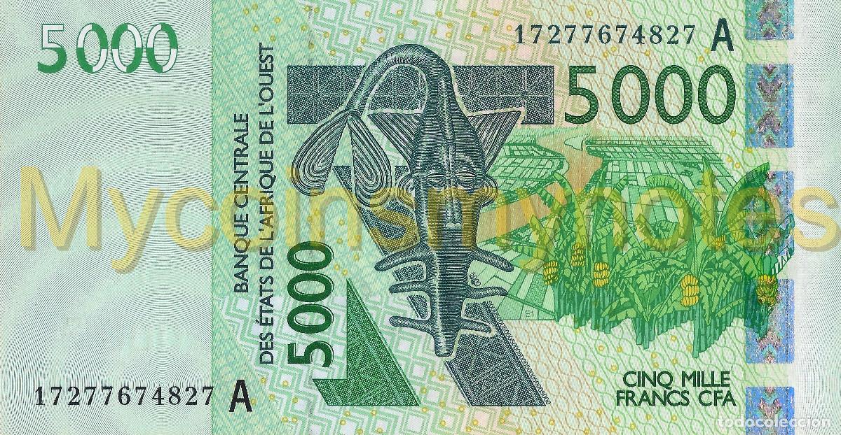 Billetes extranjeros: WEST AFRICAN STATES, IVORY COAST, 5000, 2017, Code A, Pick 117Aq, UNC - Foto 2