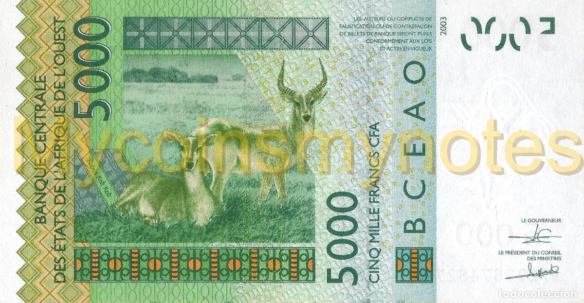 Billetes extranjeros: WEST AFRICAN STATES, IVORY COAST, 5000, 2017, Code A, Pick 117Aq, UNC - Foto 3