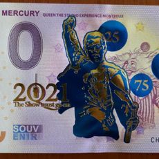BILLET 0 EURO FREDDIE MERCURY 75TH ANNIVERSARY SUISSE 2022 NUMERO 001 BILLET 0 EURO FREDDIE MERCURY 75TH ANNIVERSARY SUISSE 2022 NUMERO 001