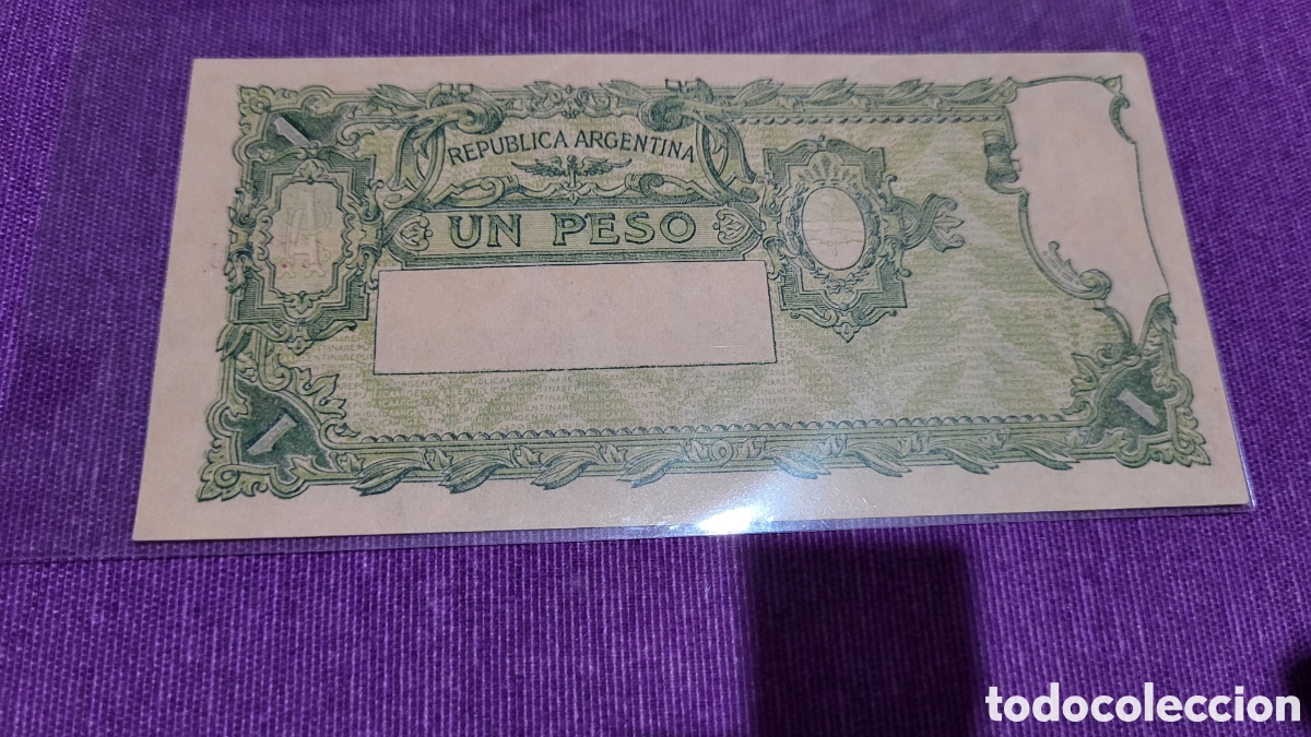 Billetes extranjeros: Billete un peso Argentina - Foto 2