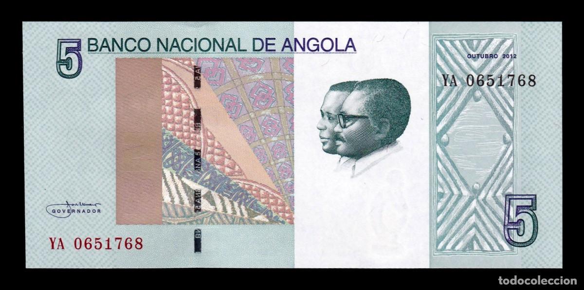 Billetes extranjeros: Angola 5 Kwanzas 2012 Pick 151A Sc Unc - Foto 1