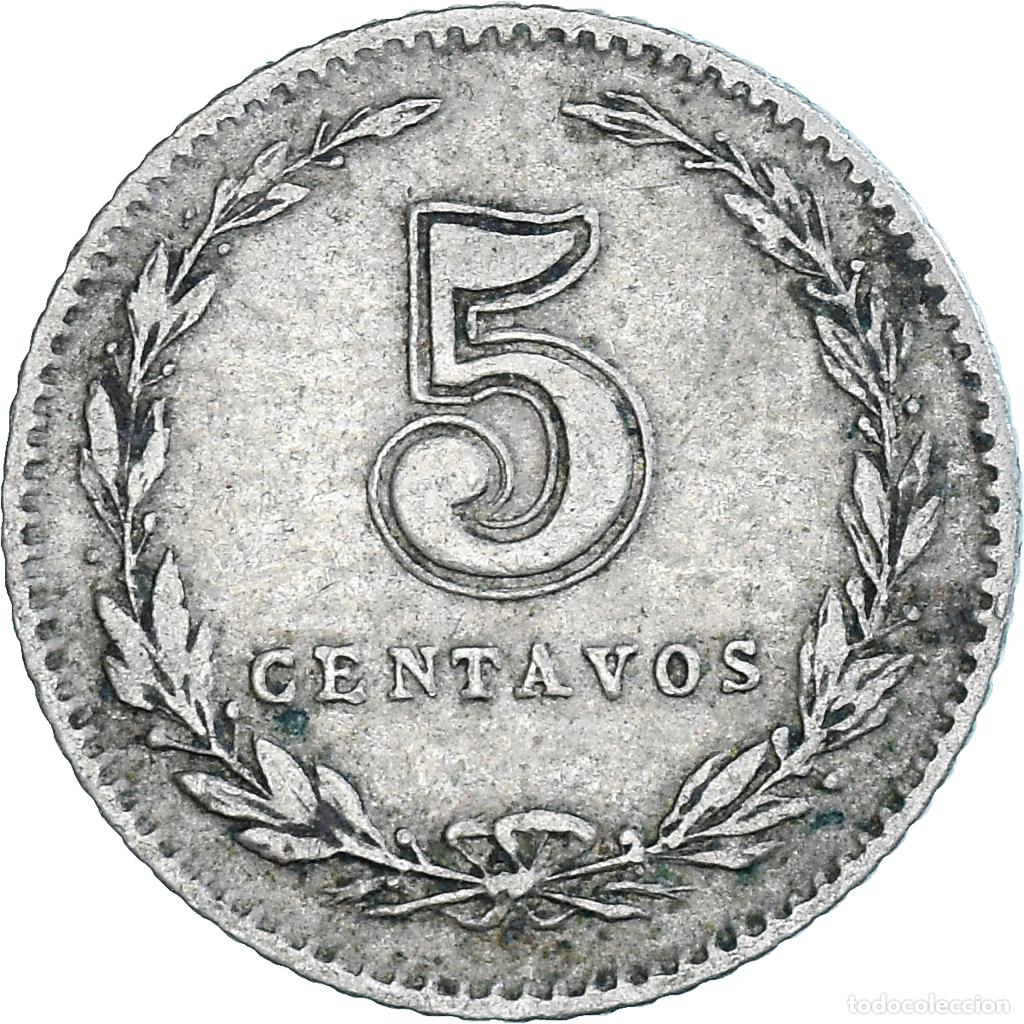 Billetes extranjeros: [#1356807] Moneda, 5 Centavos, 1905, Argentina - Foto 2