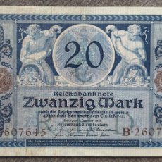 Billetes extranjeros: ALEMANIA 20 MARCOS 1915 (SC) UNC PICK 63