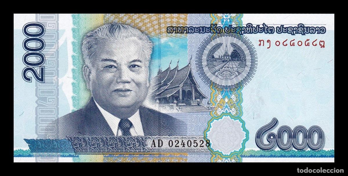 Billetes extranjeros: Laos 2000 Kip 2011 Pick 41 Sc Unc - Foto 1