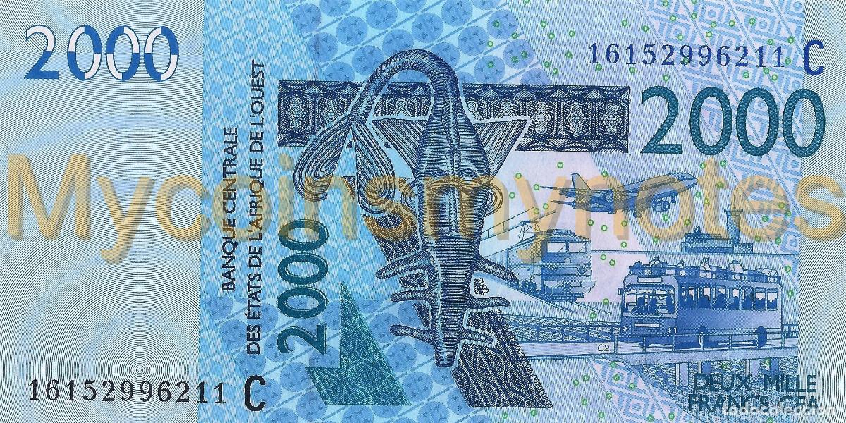 Billetes extranjeros: WEST AFRICAN STATES, NIGER, 2000 Francs, 2016, Code H, P616Hp, UNC - Foto 2