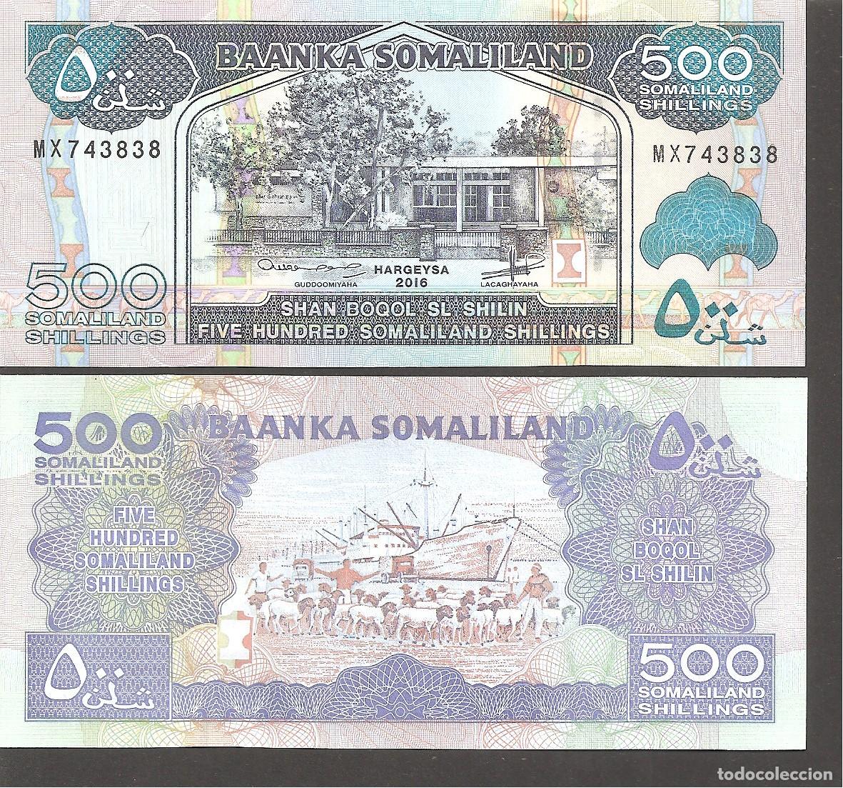 Billetes extranjeros: SOMALILANND 500 SHILLINGS 2016 SC - Foto 1