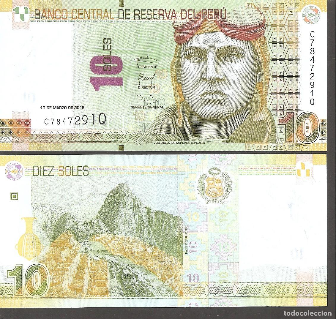Billetes extranjeros: PERU 10 SOLES 2016 SC / UNC - Foto 1