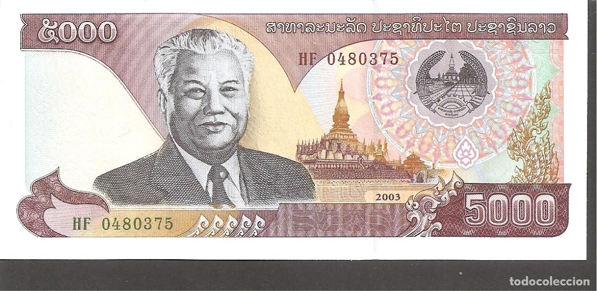 Billetes extranjeros: LAOS 5000 KIP 2003 SC/UNC - Foto 1